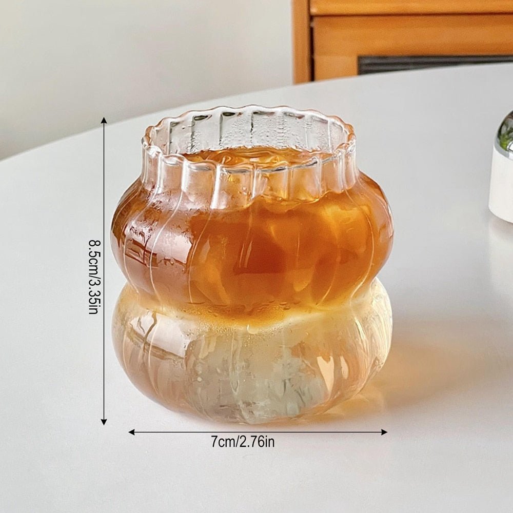 Glass Cold Coffee Cup - Retro Design - Casatrail.com