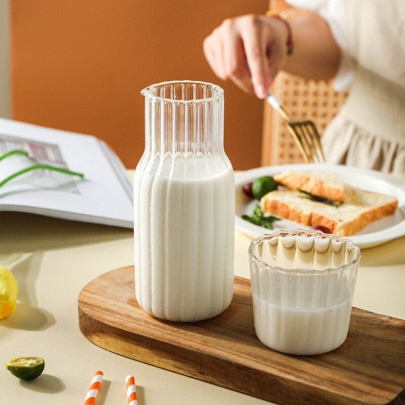 Glass Pitcher for Milk, Beverage, and Tea - Versatile Drinkware - Casatrail.com