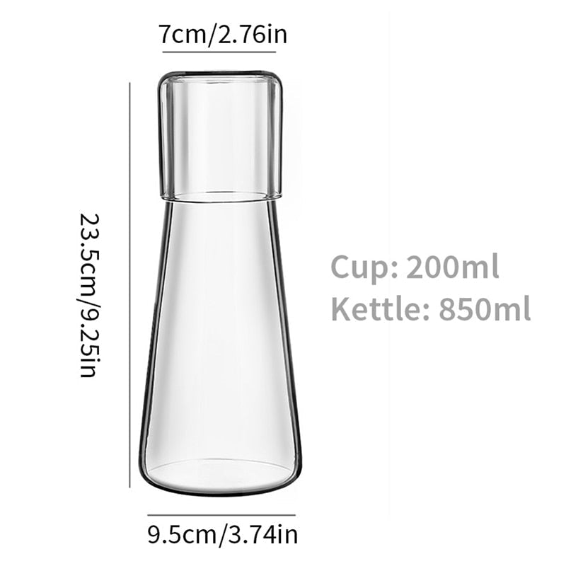 Glass Teapot Set for Hot and Cold Water - Includes Cup - Casatrail.com