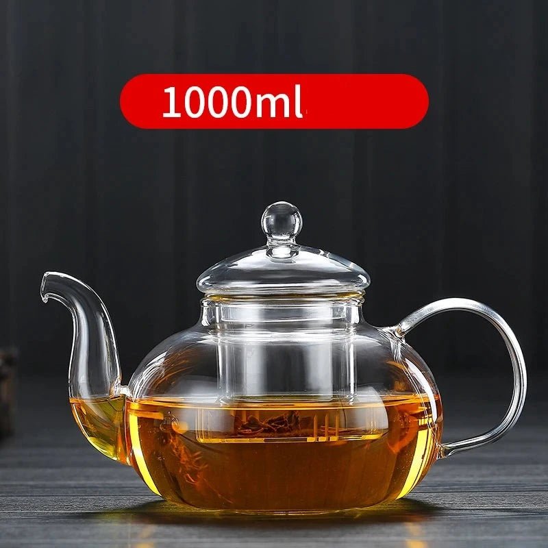 Glass Teapot with Bamboo Handle - Casatrail.com