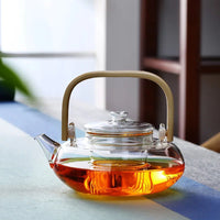 Thumbnail for Glass Teapot with Bamboo Handle - Casatrail.com