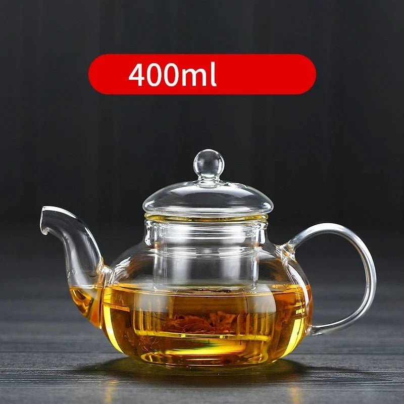 Glass Teapot with Bamboo Handle - Casatrail.com