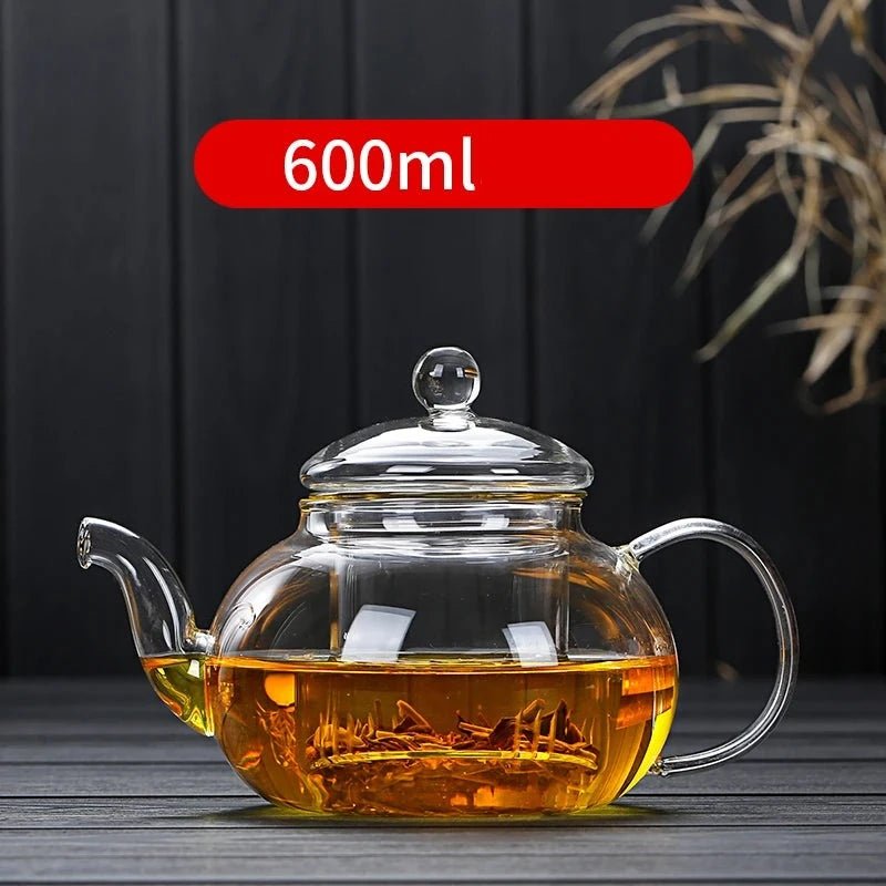 Glass Teapot with Bamboo Handle - Casatrail.com