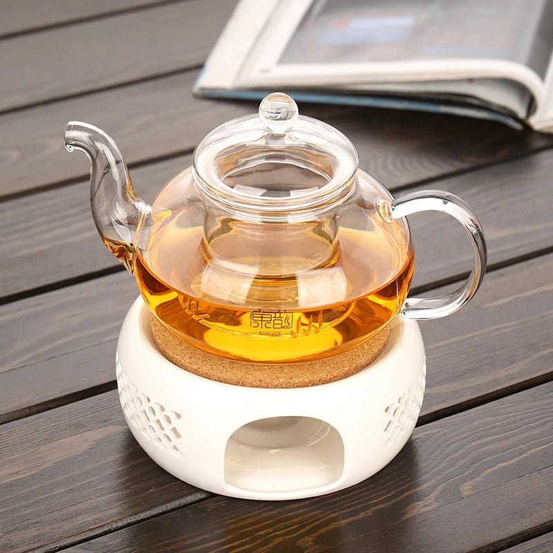 Glass Teapot with Bamboo Handle - Casatrail.com