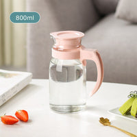 Thumbnail for Glass Water Pitcher with Lid and Handle - Beverage Dispenser - Casatrail.com