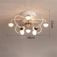 Thumbnail for Gold Ceiling Fan Lights for Living and Dining Room - Casatrail.com