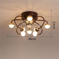 Thumbnail for Gold Ceiling Fan Lights for Living and Dining Room - Casatrail.com
