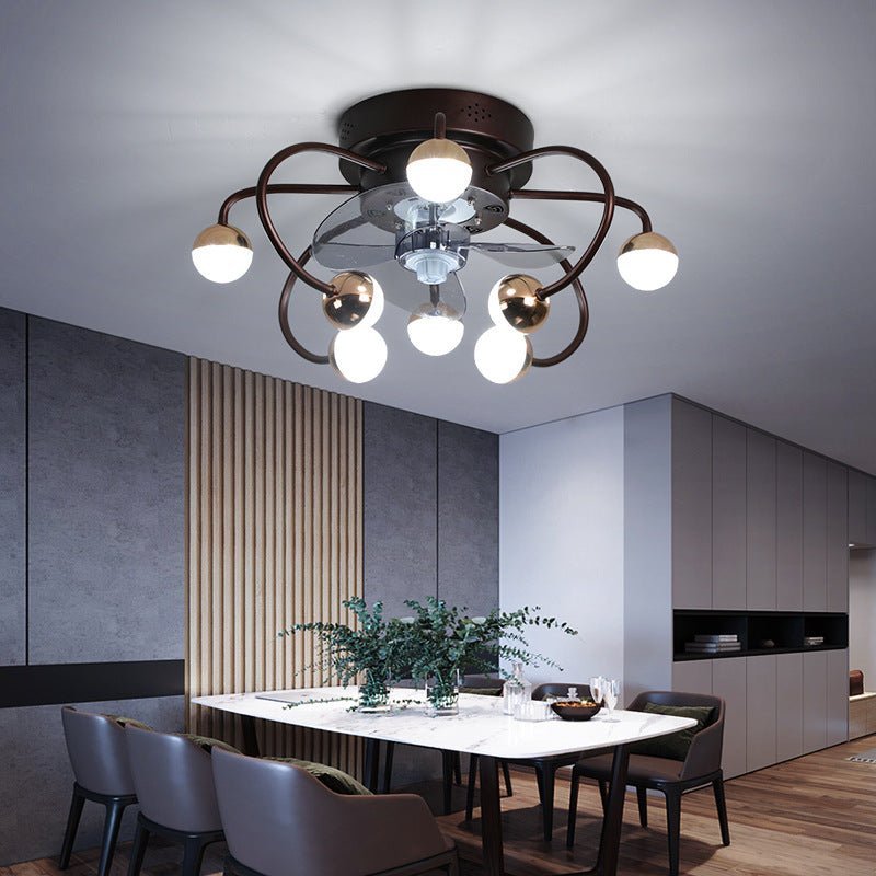 Gold Ceiling Fan Lights for Living and Dining Room - Casatrail.com