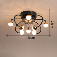 Thumbnail for Gold Ceiling Fan Lights for Living and Dining Room - Casatrail.com