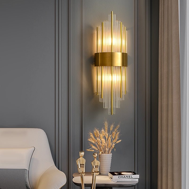 Gold Design Crystal LED Wall Lamps - Casatrail.com