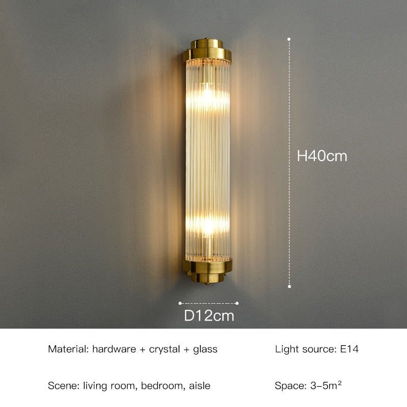 Gold Design Crystal LED Wall Lamps - Casatrail.com