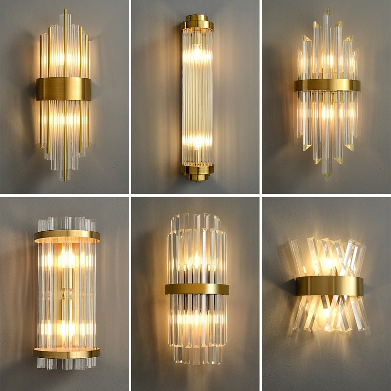 Gold Design Crystal LED Wall Lamps - Casatrail.com