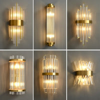 Thumbnail for Gold Design Crystal LED Wall Lamps - Casatrail.com