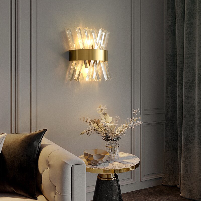 Gold Design Crystal LED Wall Lamps - Casatrail.com