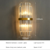 Thumbnail for Gold Design Crystal LED Wall Lamps - Casatrail.com