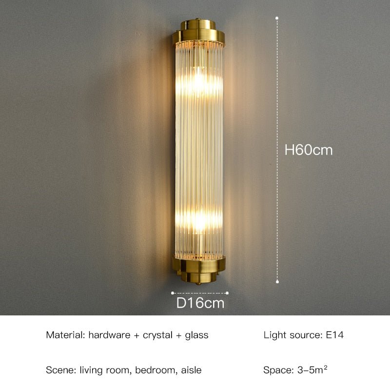 Gold Design Crystal LED Wall Lamps - Casatrail.com