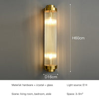 Thumbnail for Gold Design Crystal LED Wall Lamps - Casatrail.com