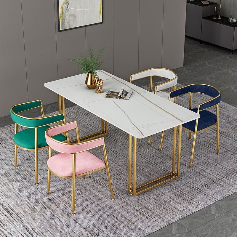 Gold Legs Dining Table Set - Casatrail.com