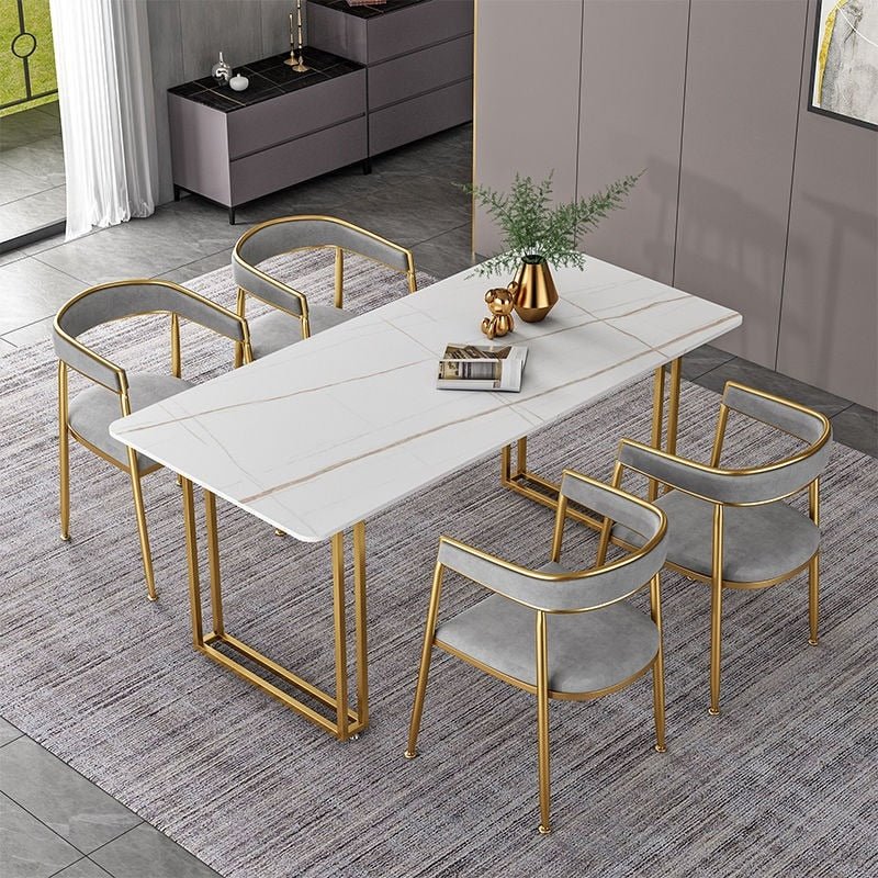 Gold Legs Dining Table Set - Casatrail.com