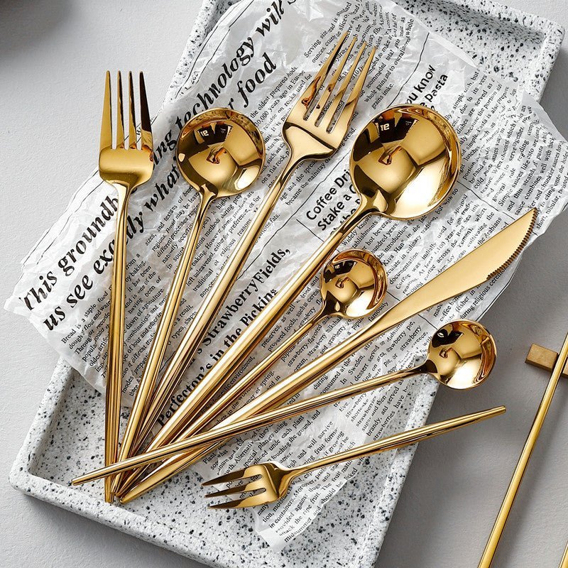 Gold - plated Stainless Steel Cutlery - Casatrail.com