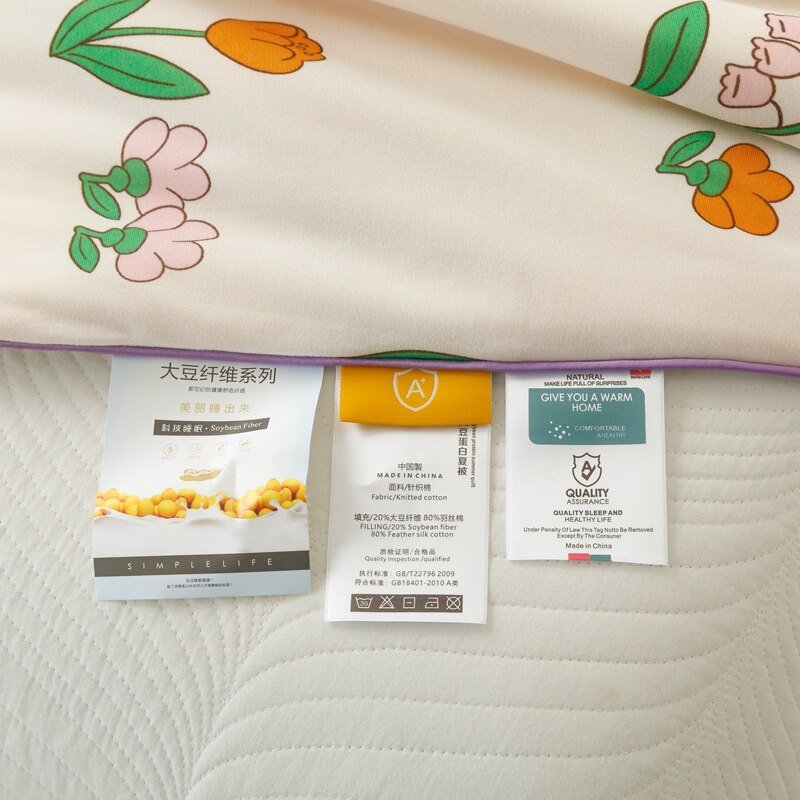 Grade A Cotton Cooling Blanket - Summer Quilt with Soy Fiber Fill - Casatrail.com