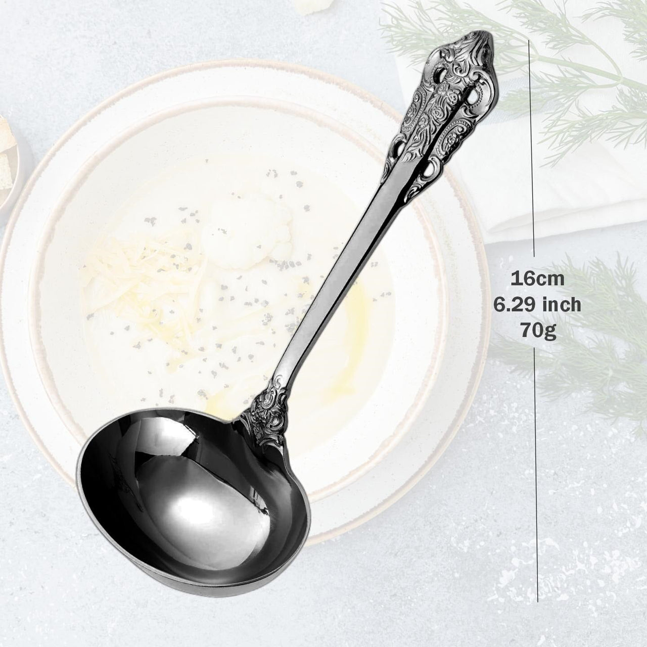 Gravy Ladle Set - 18/10 Gold Accent Stainless Steel - Casatrail.com