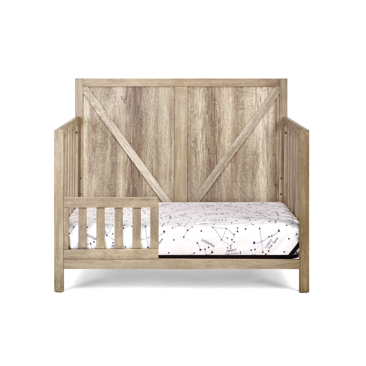 Gray Convertible Barnside Wooden Crib - Casatrail.com
