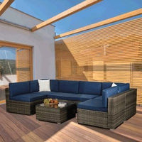 Thumbnail for Gray Modern Outdoor Rattan Patio Furniture - Casatrail.com