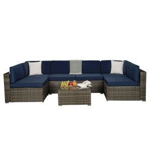 Gray Modern Outdoor Rattan Patio Furniture - Casatrail.com