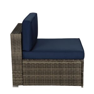 Gray Modern Outdoor Rattan Patio Furniture - Casatrail.com