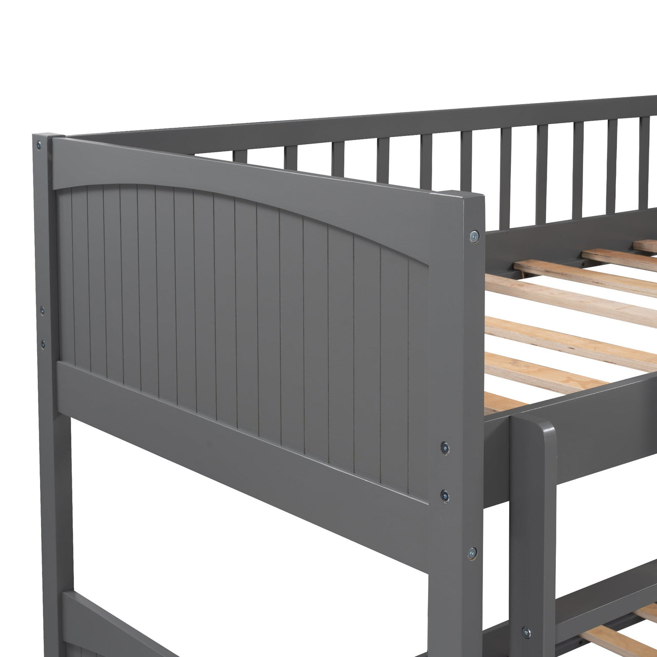 Gray Twin Bunk Bed with Drawers - Casatrail.com