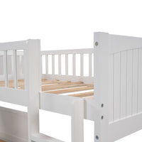 Thumbnail for Gray Twin Bunk Bed with Drawers - Casatrail.com