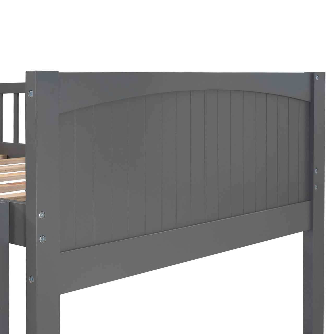 Gray Twin Bunk Bed with Drawers - Casatrail.com