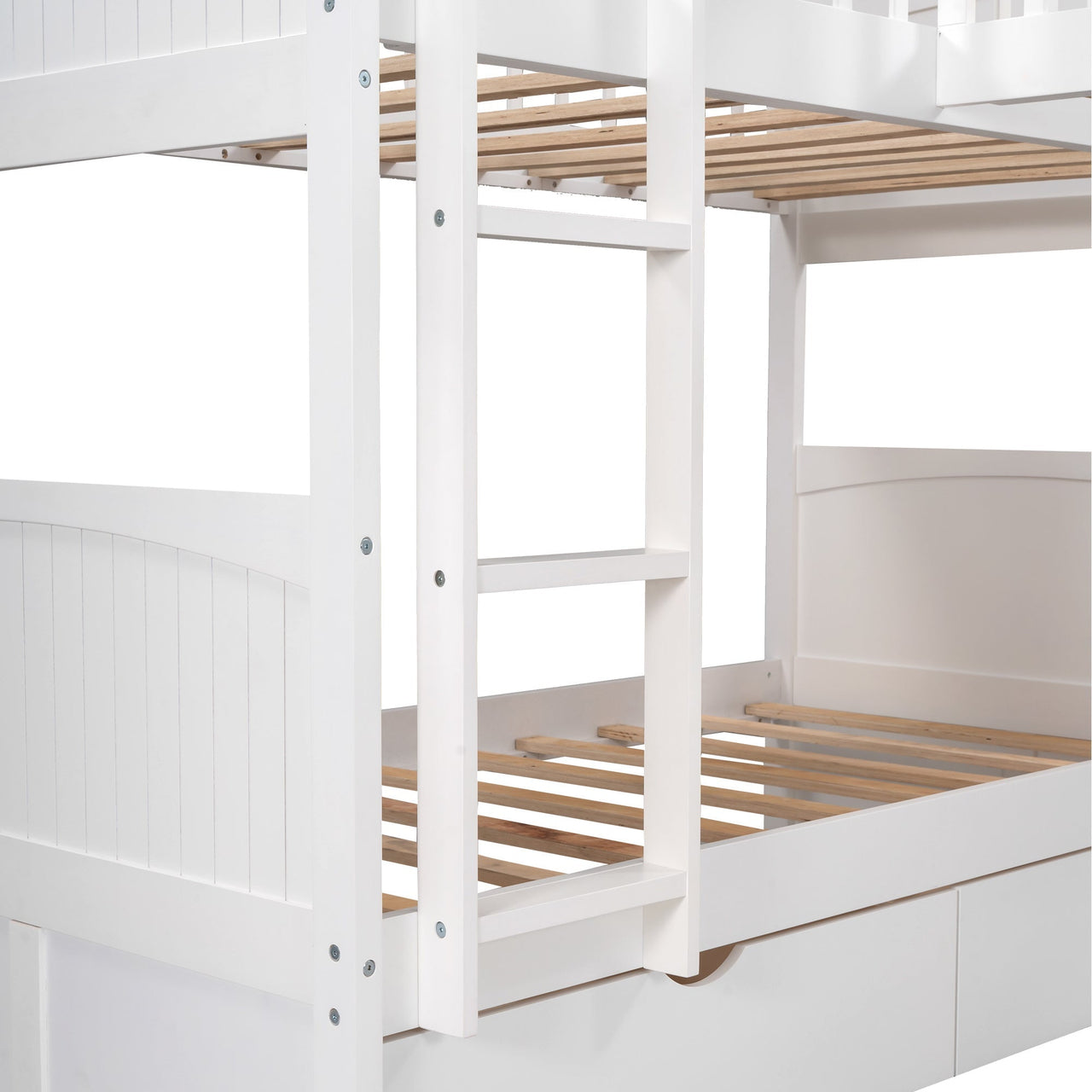 Gray Twin Bunk Bed with Drawers - Casatrail.com