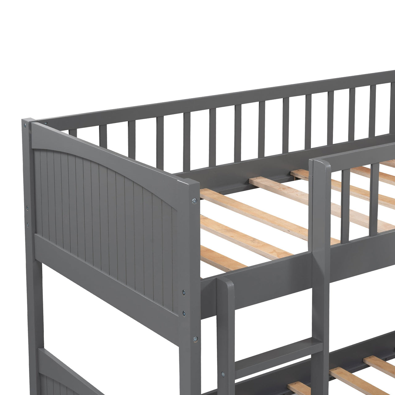 Gray Twin Bunk Bed with Drawers - Casatrail.com