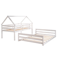 Thumbnail for Gray Twin Bunk Bed with Ladder - Casatrail.com