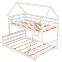 Thumbnail for Gray Twin Bunk Bed with Ladder - Casatrail.com