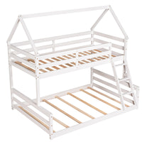 Thumbnail for Gray Twin Bunk Bed with Ladder - Casatrail.com