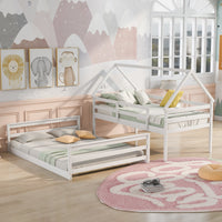 Thumbnail for Gray Twin Bunk Bed with Ladder - Casatrail.com