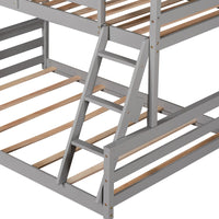 Thumbnail for Gray Twin Bunk Bed with Ladder - Casatrail.com