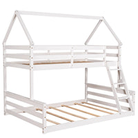 Thumbnail for Gray Twin Bunk Bed with Ladder - Casatrail.com