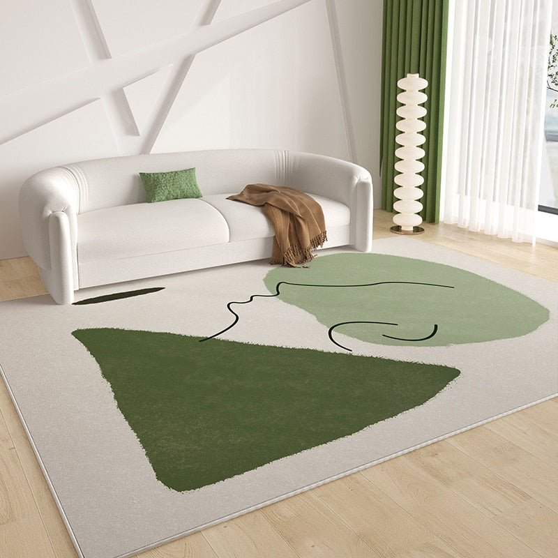 Green French Style Carpets for Living Room - Casatrail.com