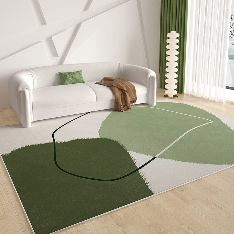 Green French Style Carpets for Living Room - Casatrail.com