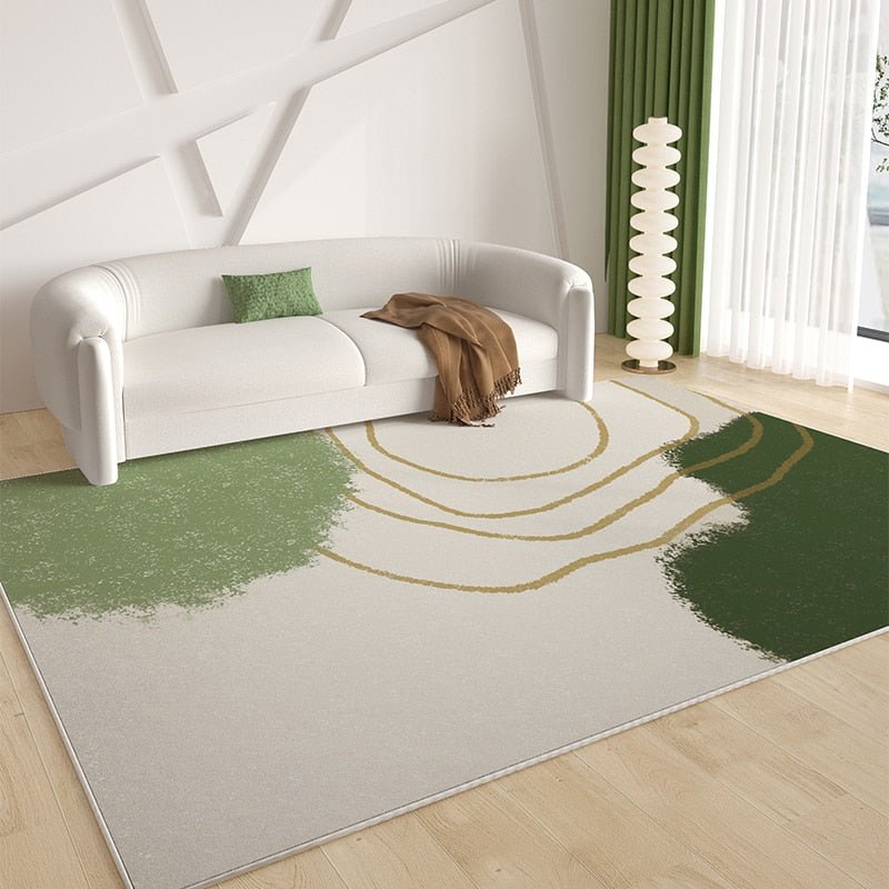 Green French Style Carpets for Living Room - Casatrail.com