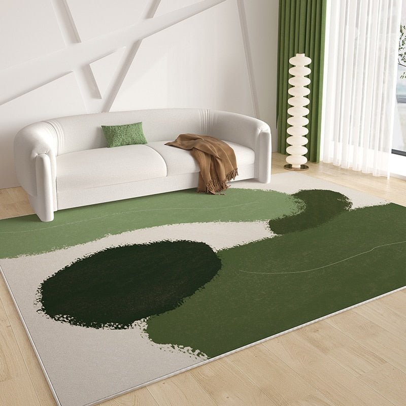 Green French Style Carpets for Living Room - Casatrail.com