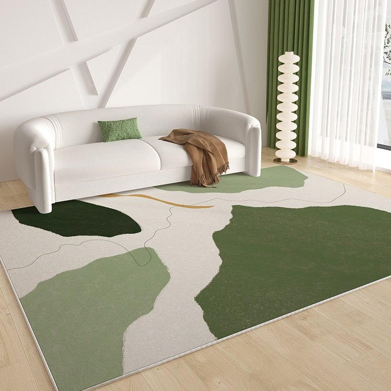 Green French Style Carpets for Living Room - Casatrail.com