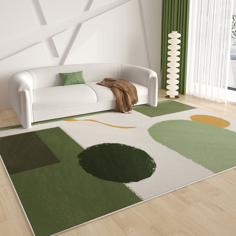 Green French Style Carpets for Living Room - Casatrail.com