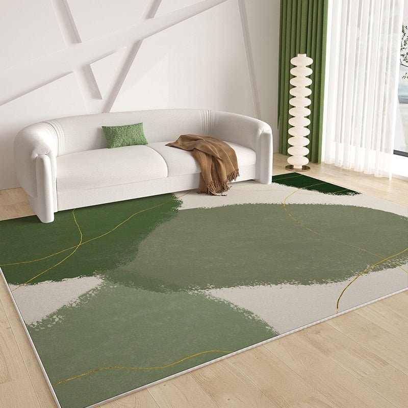 Green French Style Carpets for Living Room - Casatrail.com