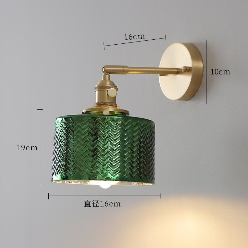 Green Glass Nordic Wall Lamp - Casatrail.com