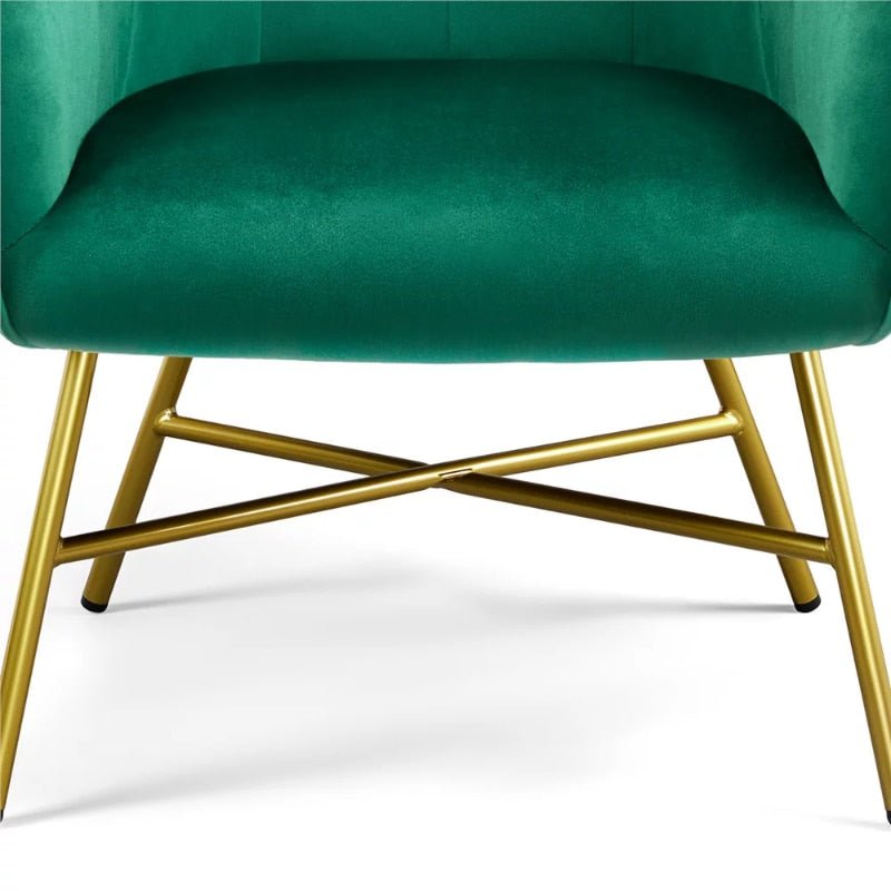 Green Velvet Club Accent Chair - Casatrail.com